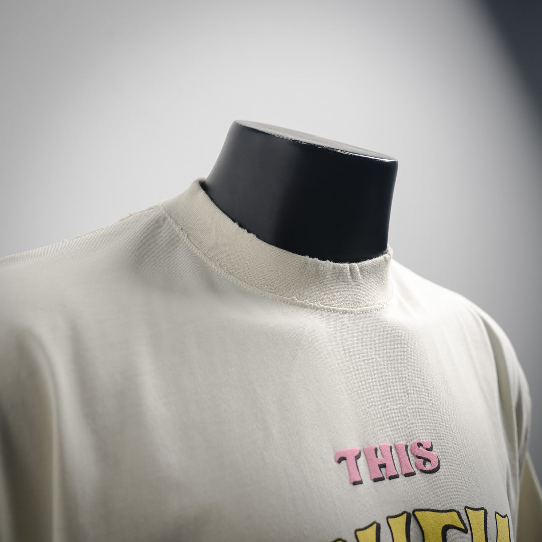 B  Printed letter t-shirt