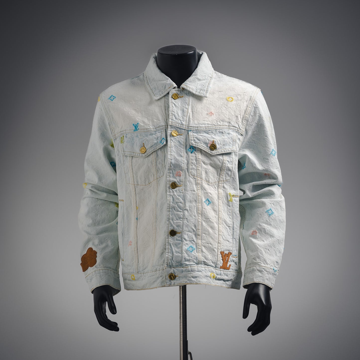 1V Tyler co-branded embroidered denim jacket set