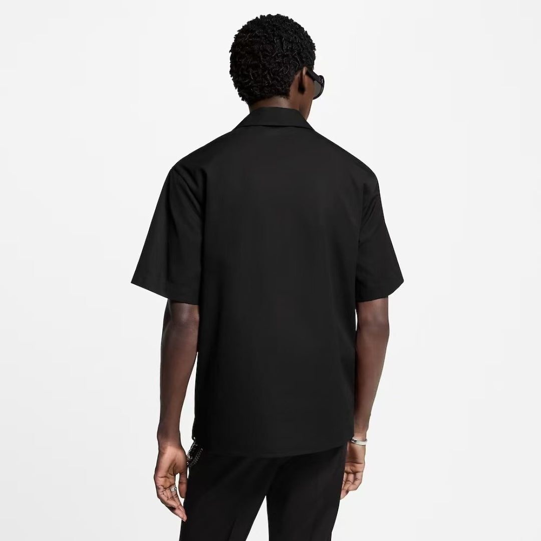 1V Embroidered sequin short-sleeved shirt