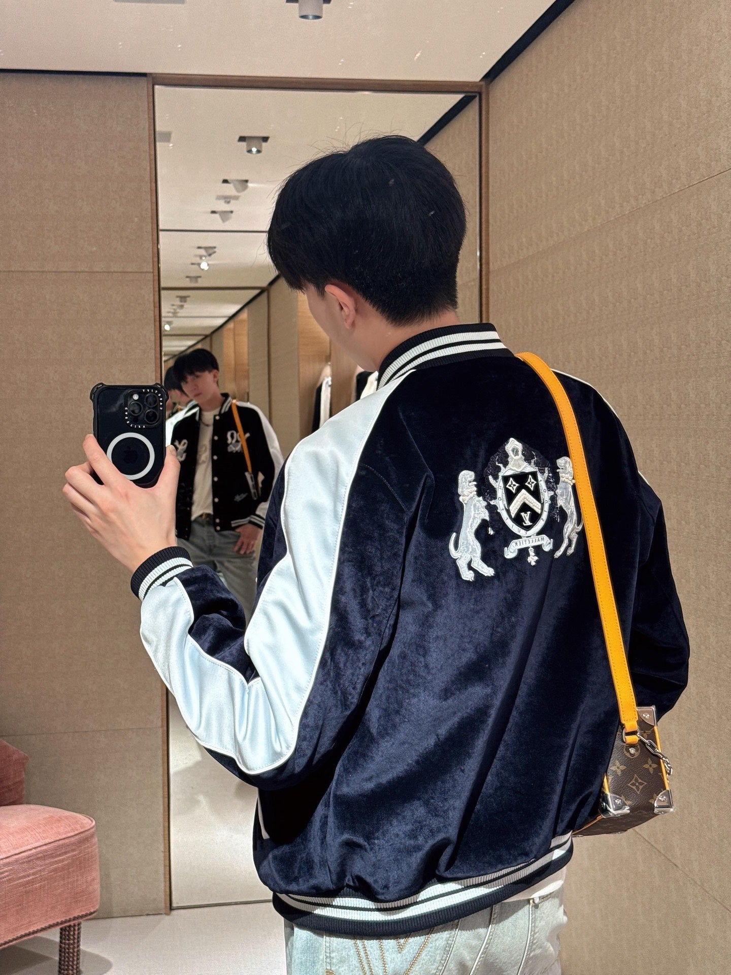 L 24Fw Perlmutt Samt Yokosuka Jacke 