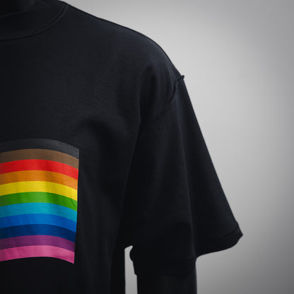 B  Rainbow flag printed T-shirt