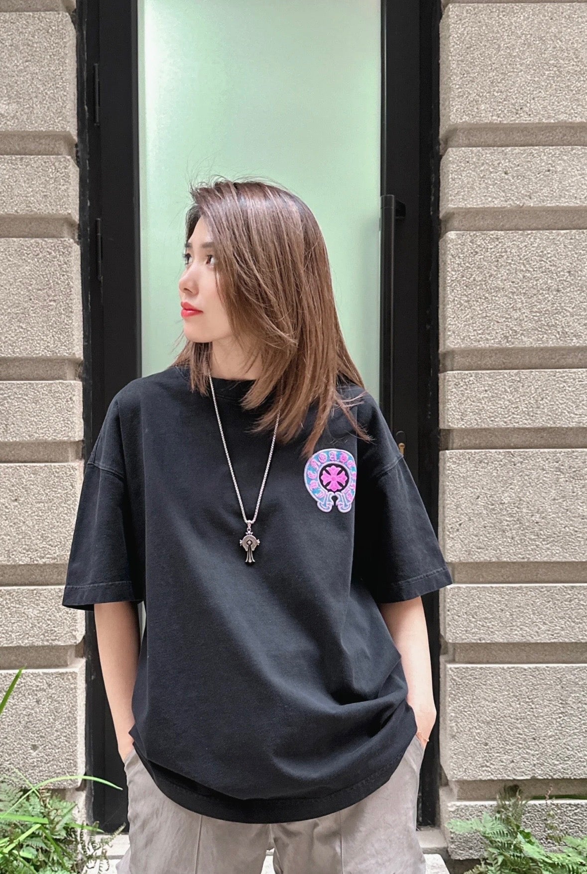 CH 2025ss horseshoe print T-shirt