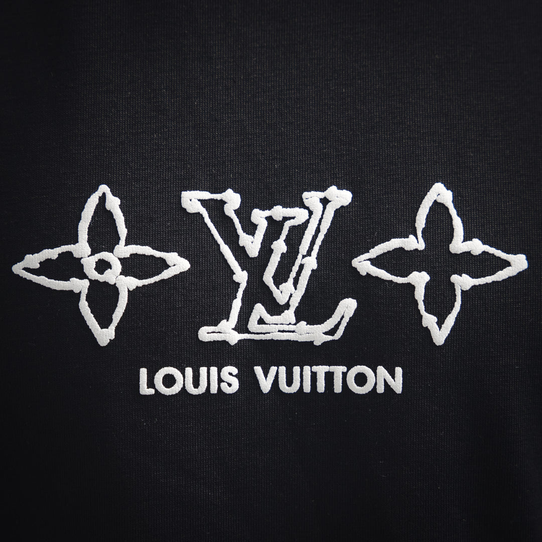 1V  25ss front and back four-leaf clover logo printed T-shirt