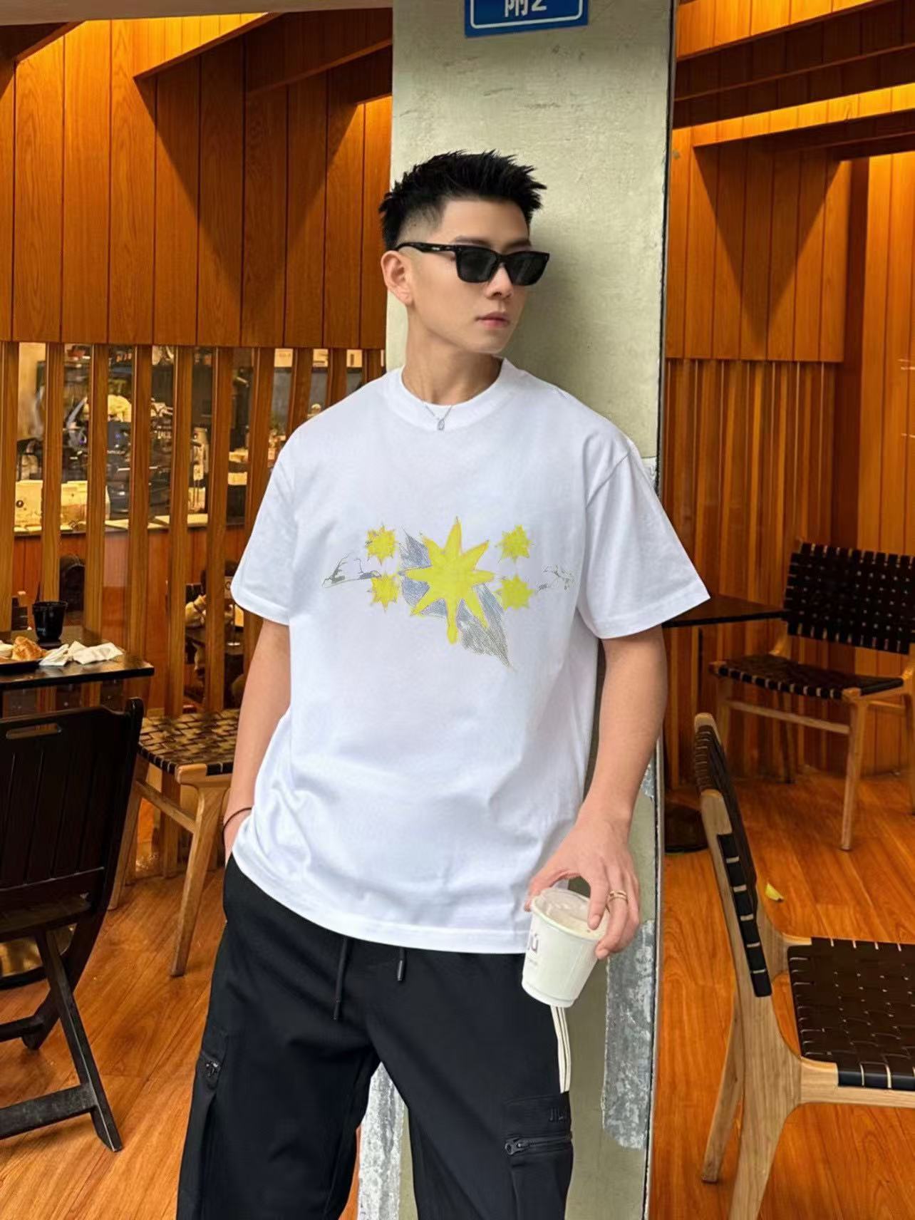 Gy 2025ss Star pattern T-shirt