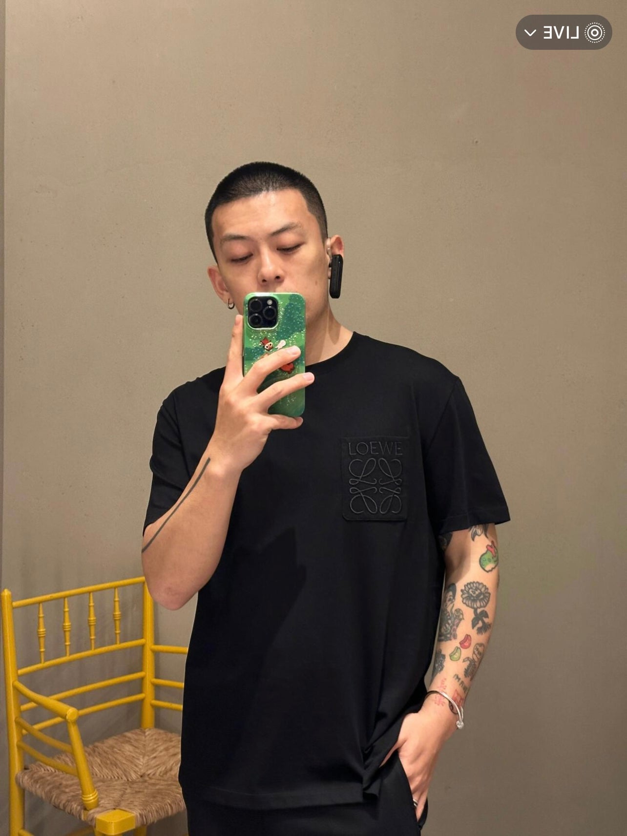 Le Pocket Logo Embroidered T-shirt
