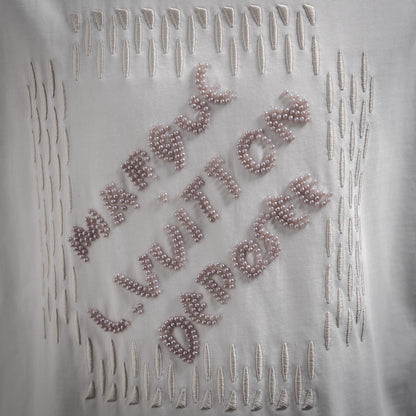 1V Embroidered Signature Cotton T-Shirt