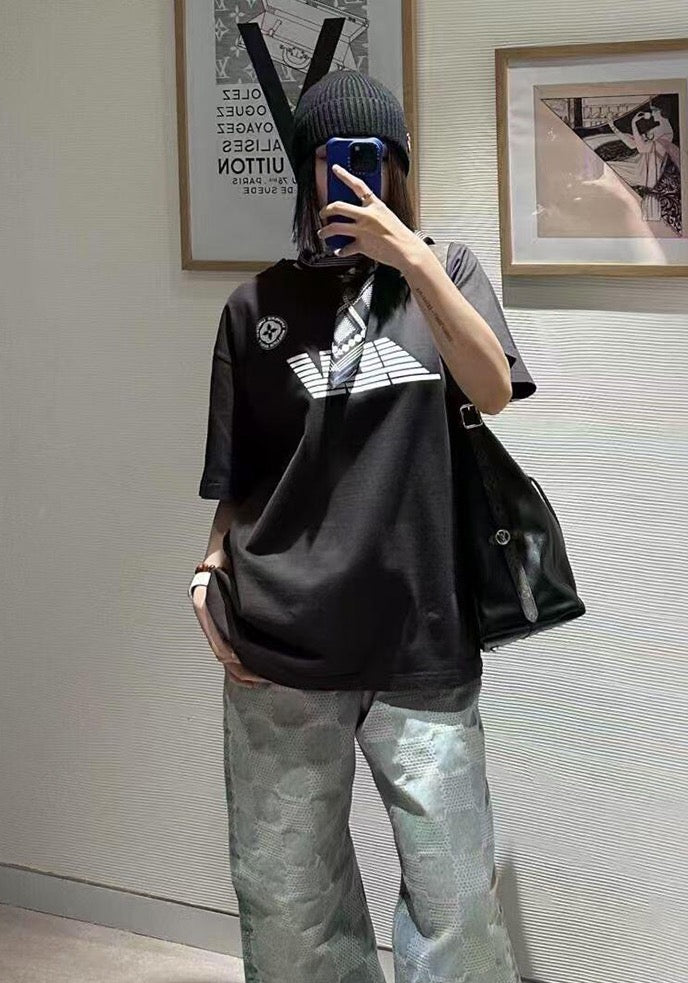 L  Washed Printed Cotton T-Shirt