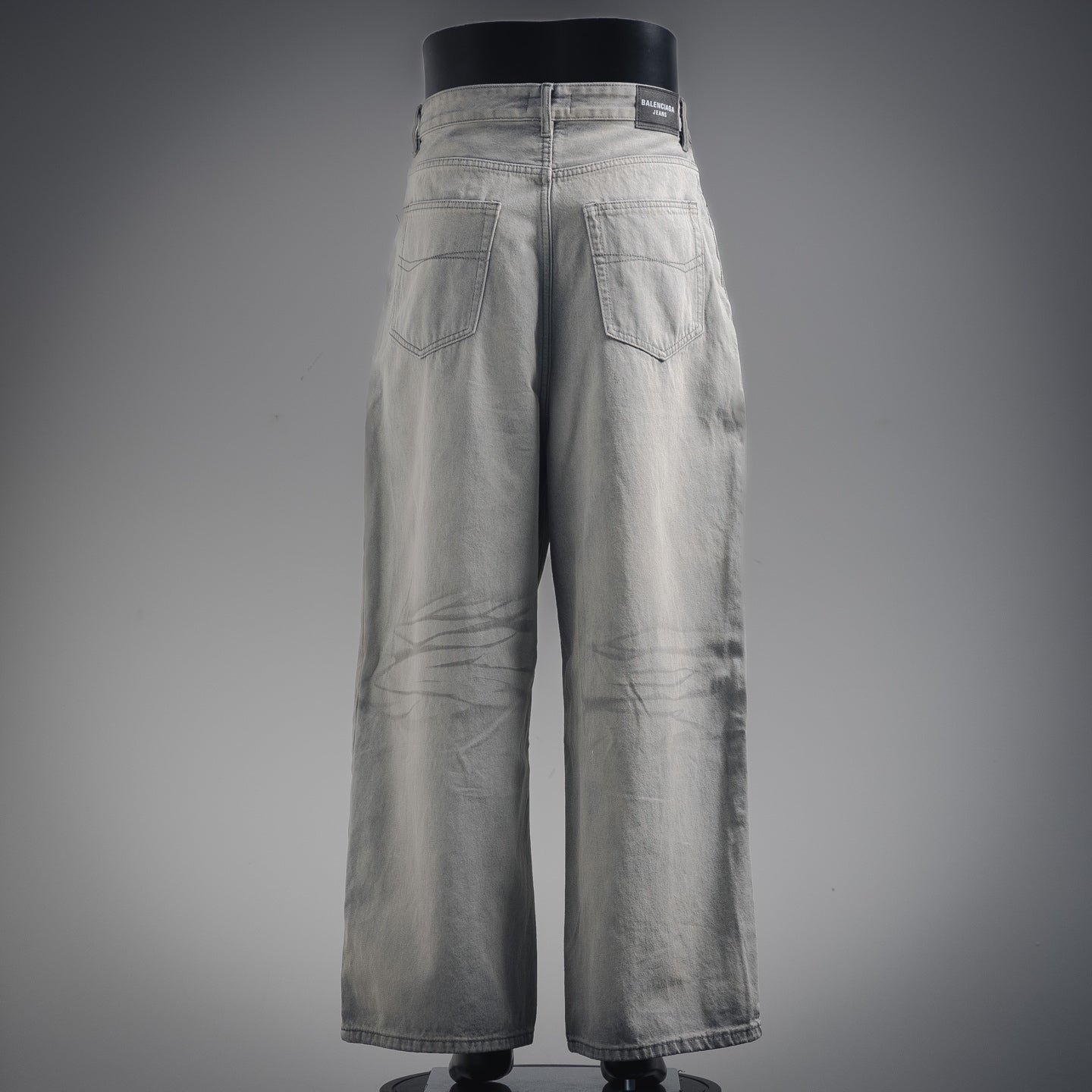 B  2025ss white wasteland waxed heavy-duty jeans