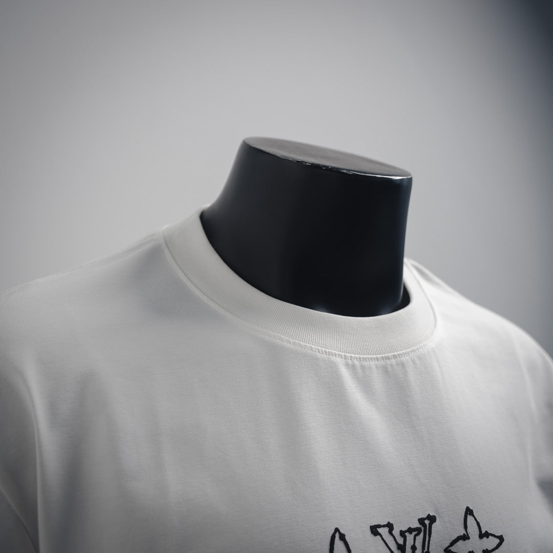 1V  25ss front and back four-leaf clover logo printed T-shirt