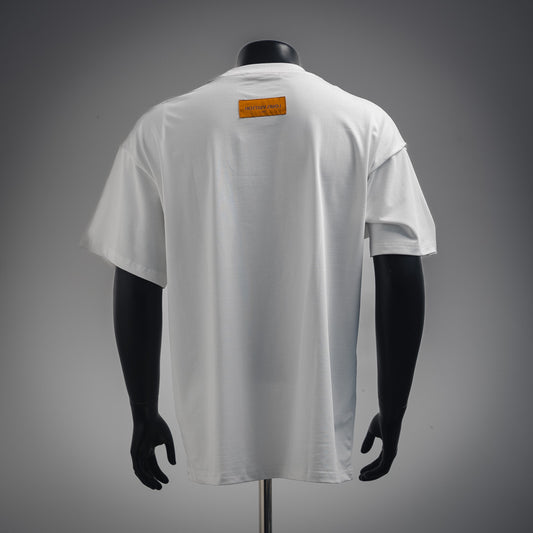 1V  25ss neckline graffiti letter print T-shirt