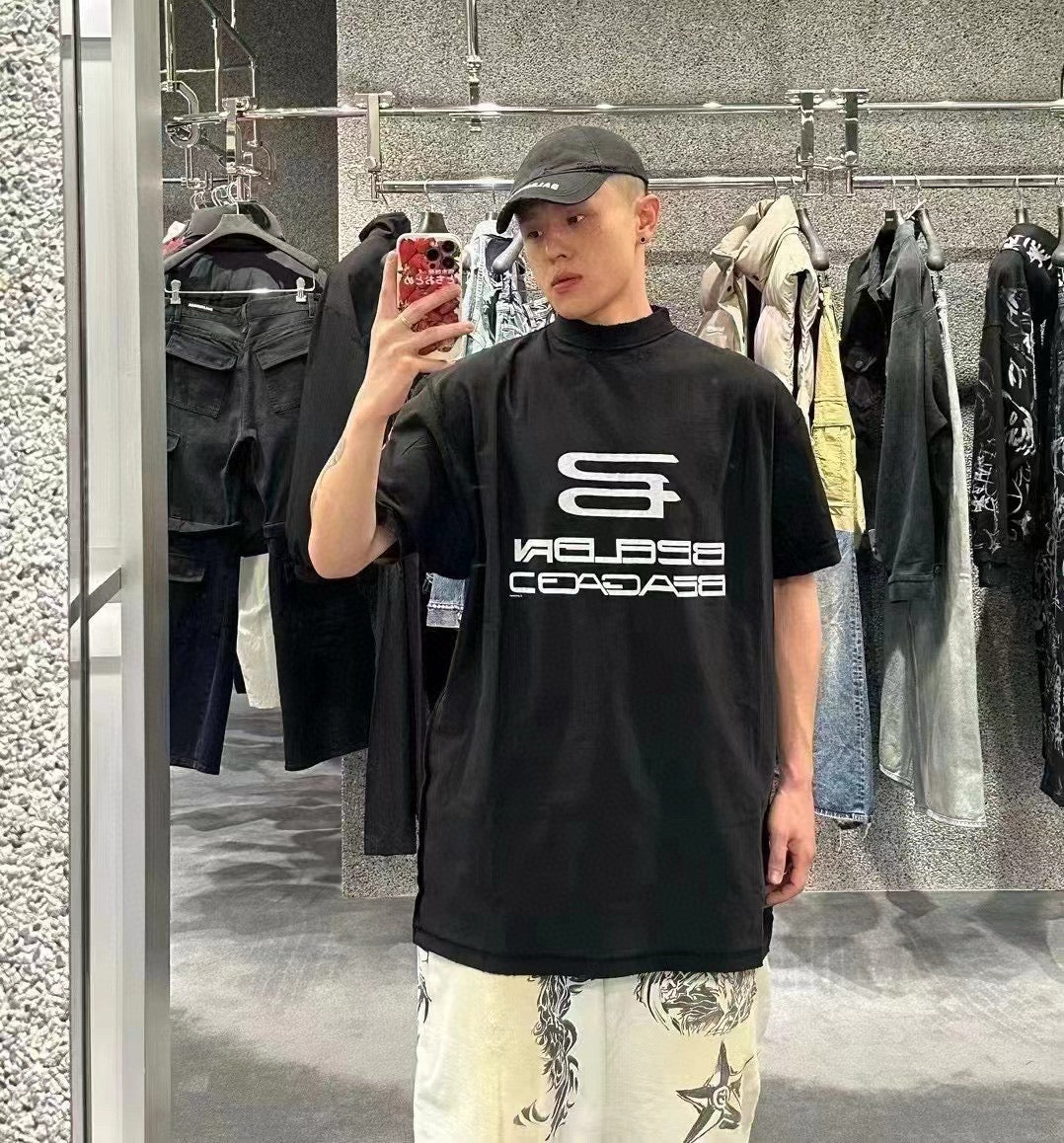 B  24SS logo printed T-shirt