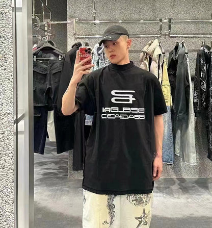 B  24SS logo printed T-shirt
