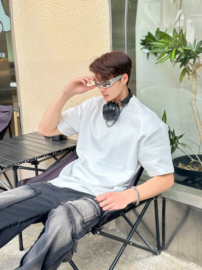 1V 25ss embroidered logo T-shirt