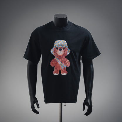 Bu  front and back bear print T-shirt
