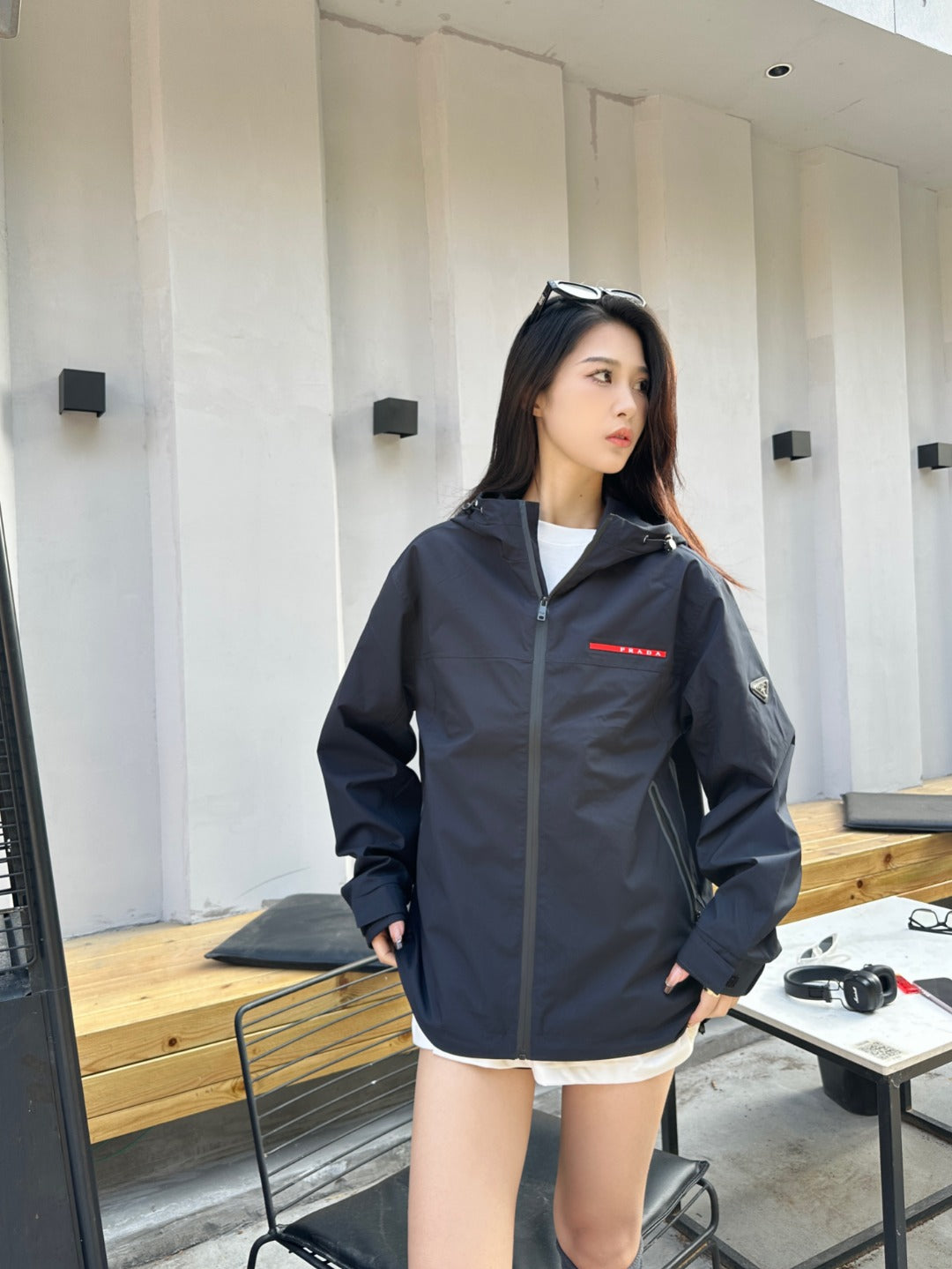 
P 2025ss Winddichte Kapuzenjacke