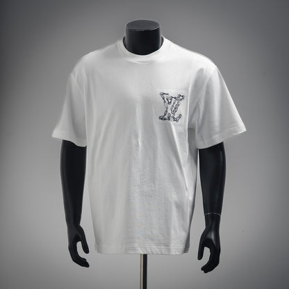 1V  Classic Chain Embroidered T-shirt