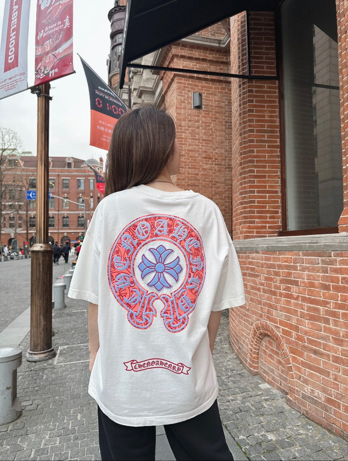 CH 2025ss horseshoe print T-shirt