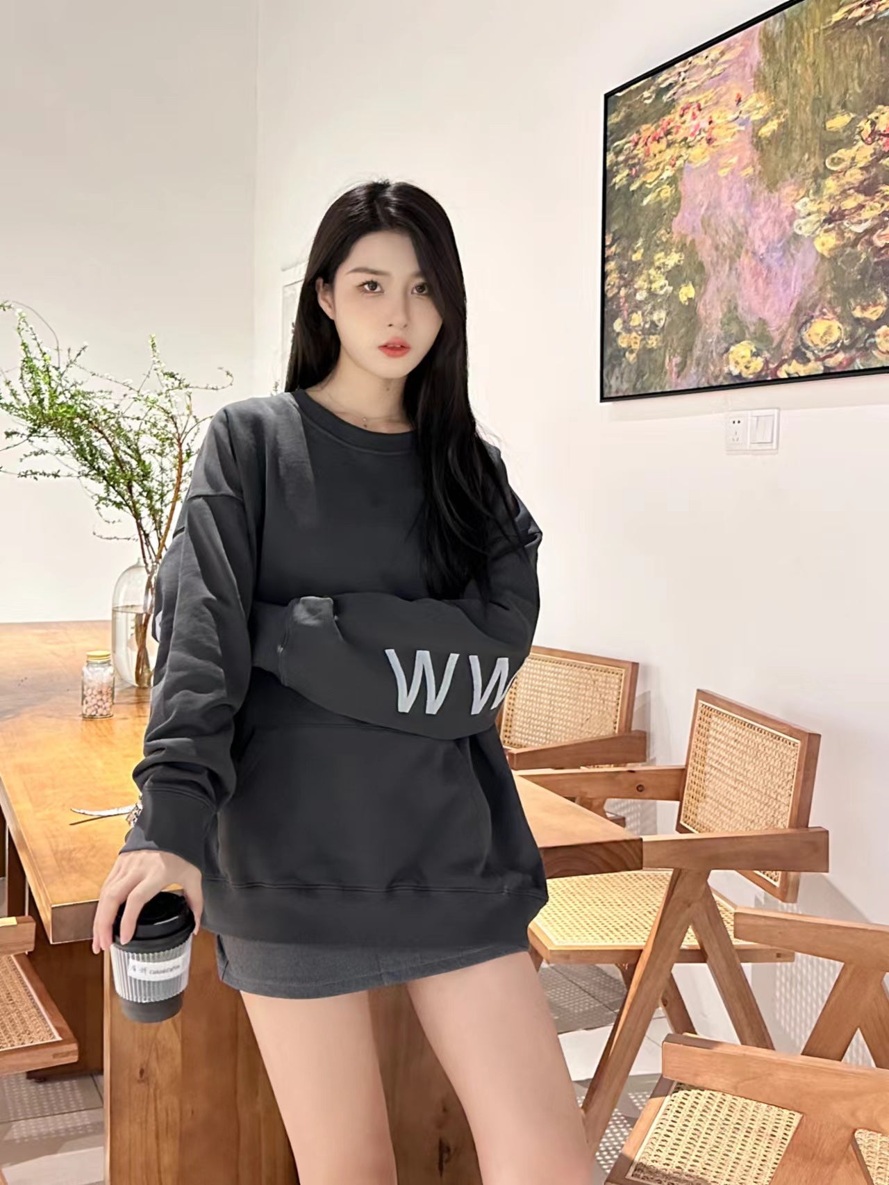 B  Website embroidered sweatshirt