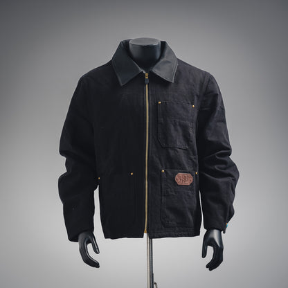 1V Checkerboard workwear waist jacket