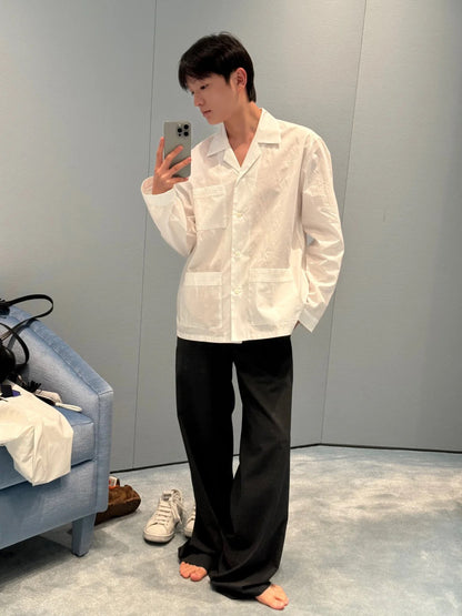 M  embroidered shirt