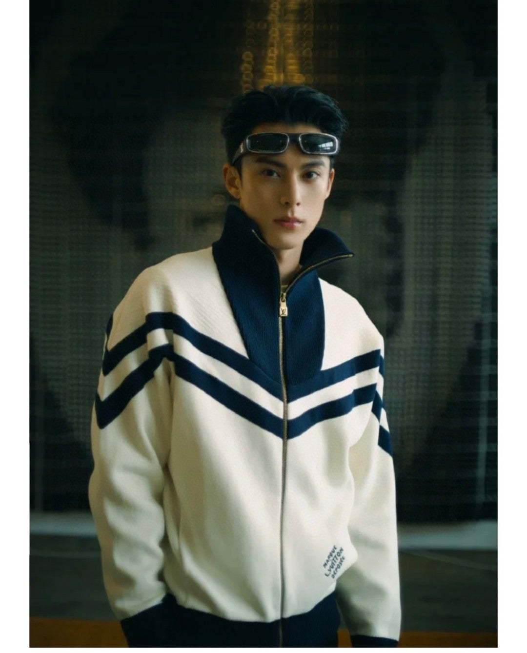1V  25SS College Line Embroidered Jacket