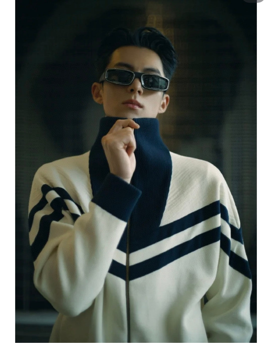 1V  25SS College Line Embroidered Jacket