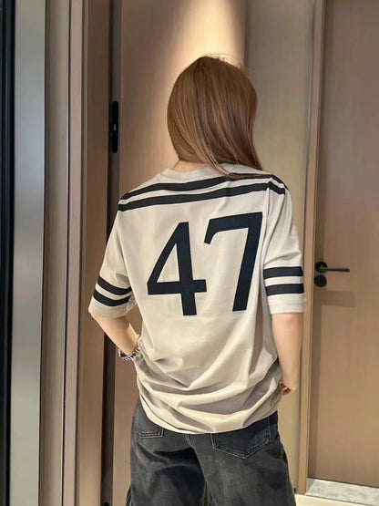 D Flocking short sleeve with five star emblem