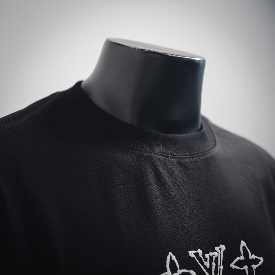 1V  25ss front and back four-leaf clover logo printed T-shirt