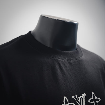 1V  25ss front and back four-leaf clover logo printed T-shirt