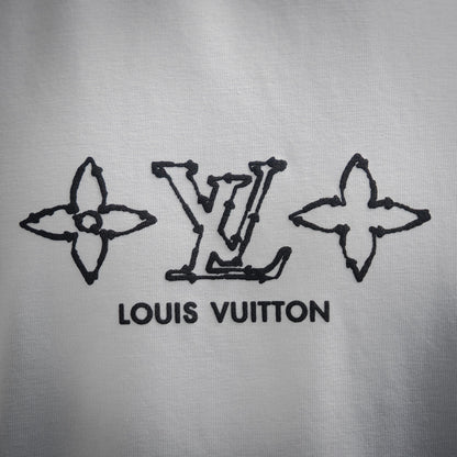 1V  25ss front and back four-leaf clover logo printed T-shirt