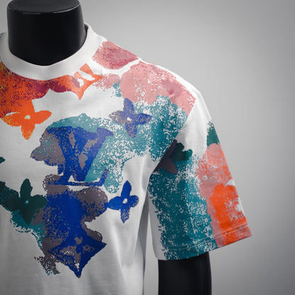 1V 2025ss Colorful ink pattern T-shirt