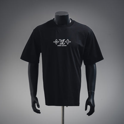 1V  25ss front and back four-leaf clover logo printed T-shirt