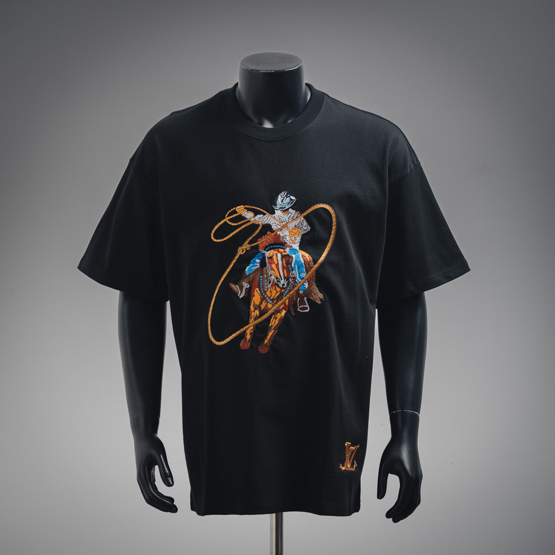 1V 2025ss Graphic Embroidered Cotton T-Shirt