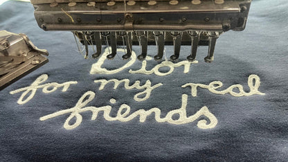 D Friends monogrammed embroidered hooded sweatshirt