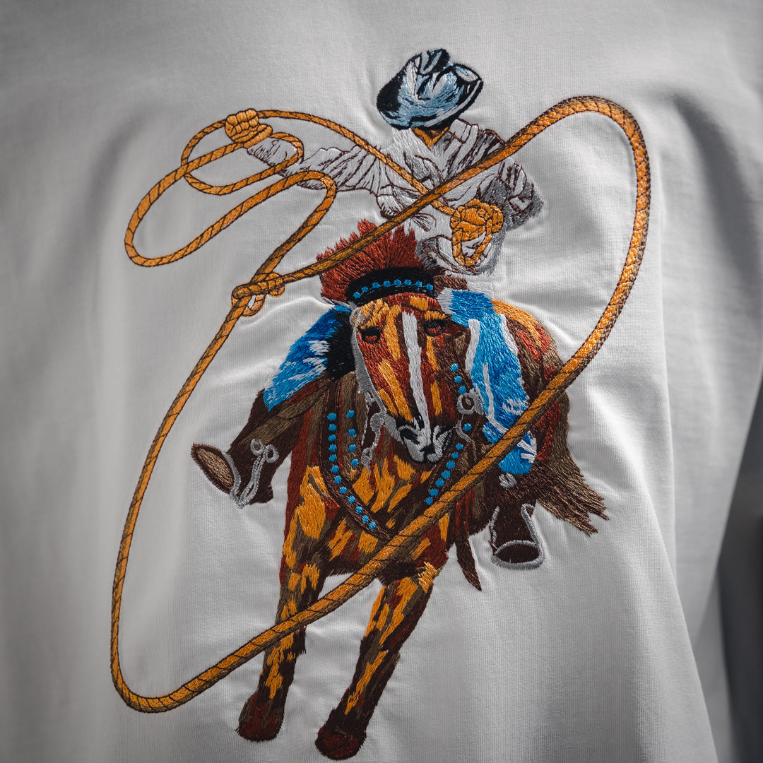 1V 2025ss Graphic Embroidered Cotton T-Shirt