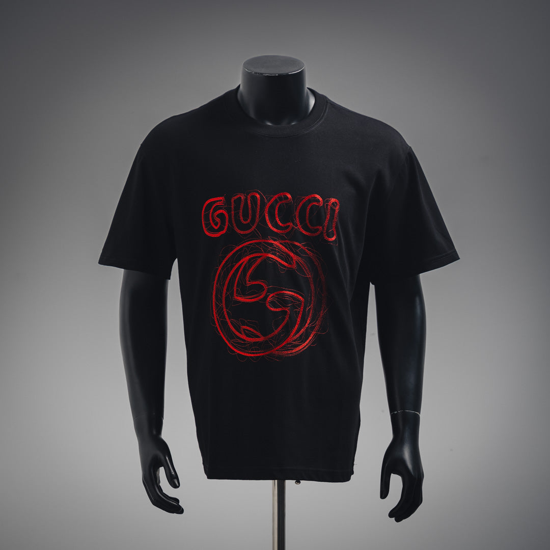 
G-Linie besticktes Buchstabenlogo T-Shirt