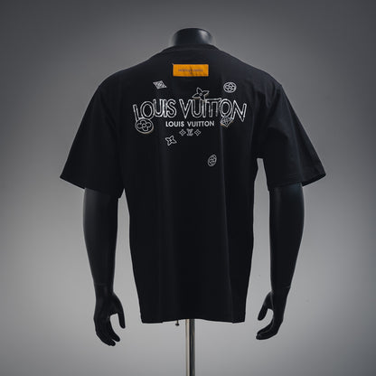 1V  25ss front and back four-leaf clover logo printed T-shirt