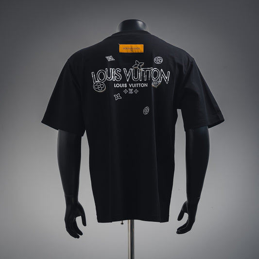 1V  25ss front and back four-leaf clover logo printed T-shirt