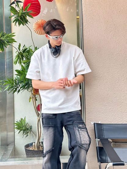 1V 25ss embroidered logo T-shirt