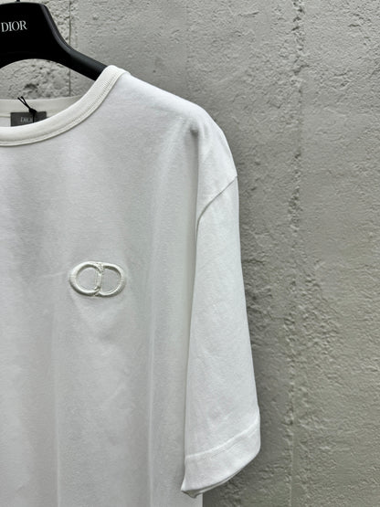 D CD monogram embroidered T-shirt