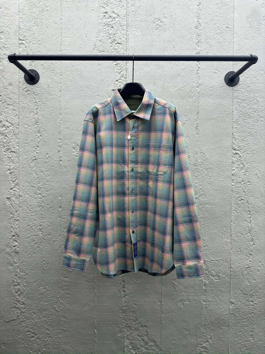 M Plaid Long Sleeve Shirt