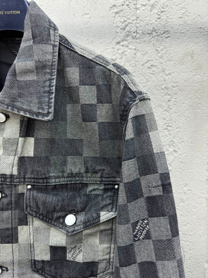 1V  2025FW Tessellated Mosaic Denim Jacket