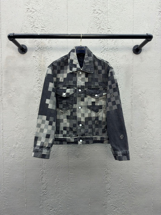 1V  2025FW Tessellated Mosaic Denim Jacket