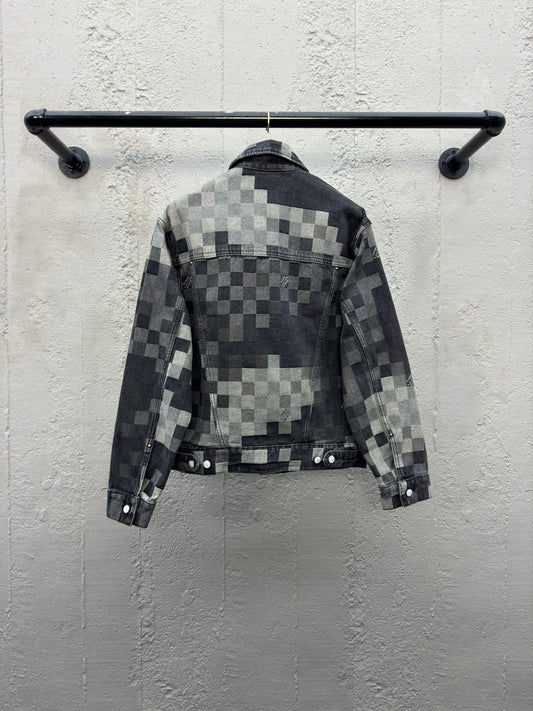 1V  2025FW Tessellated Mosaic Denim Jacket