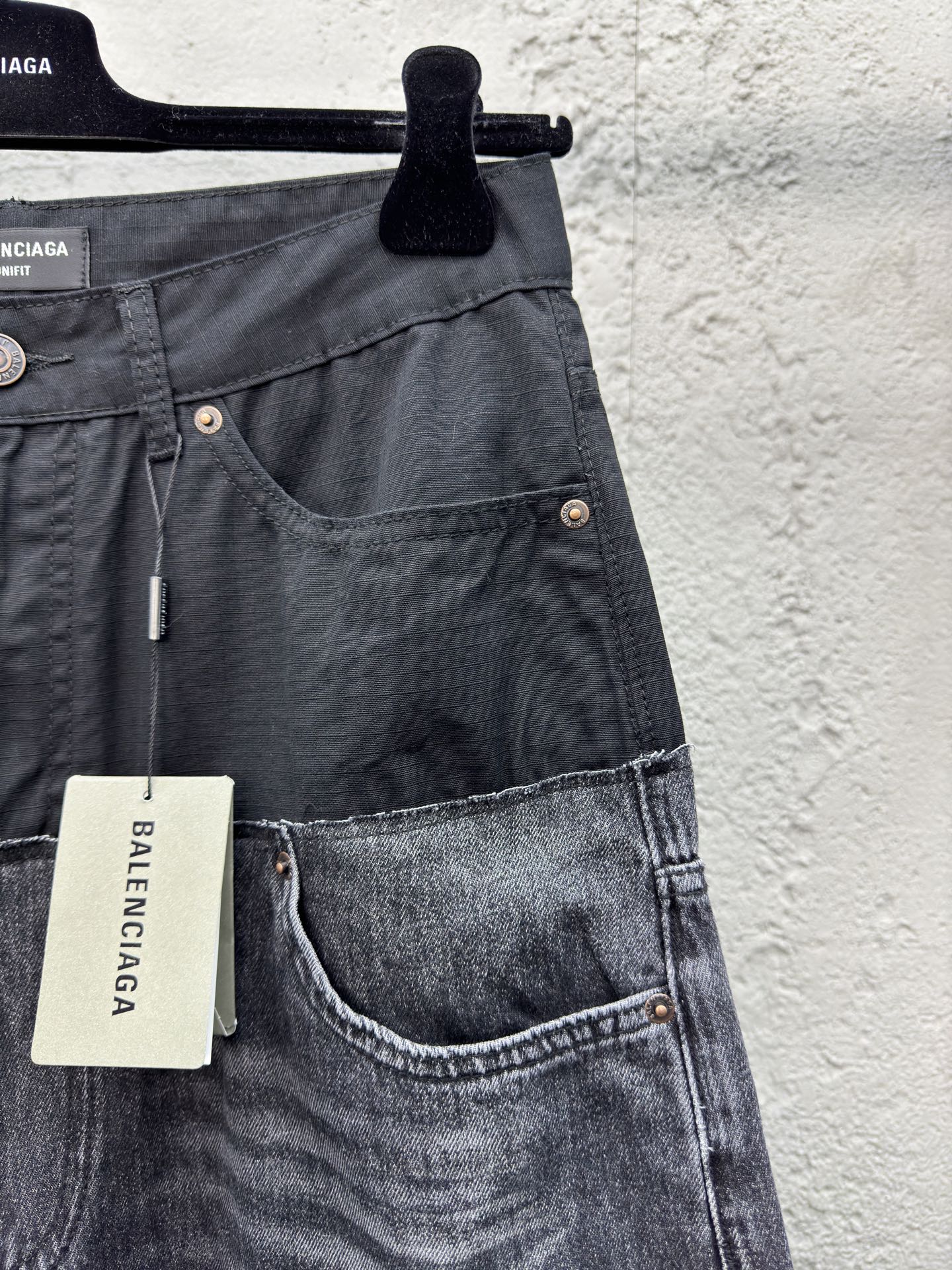 B Splicing workwear Jeans