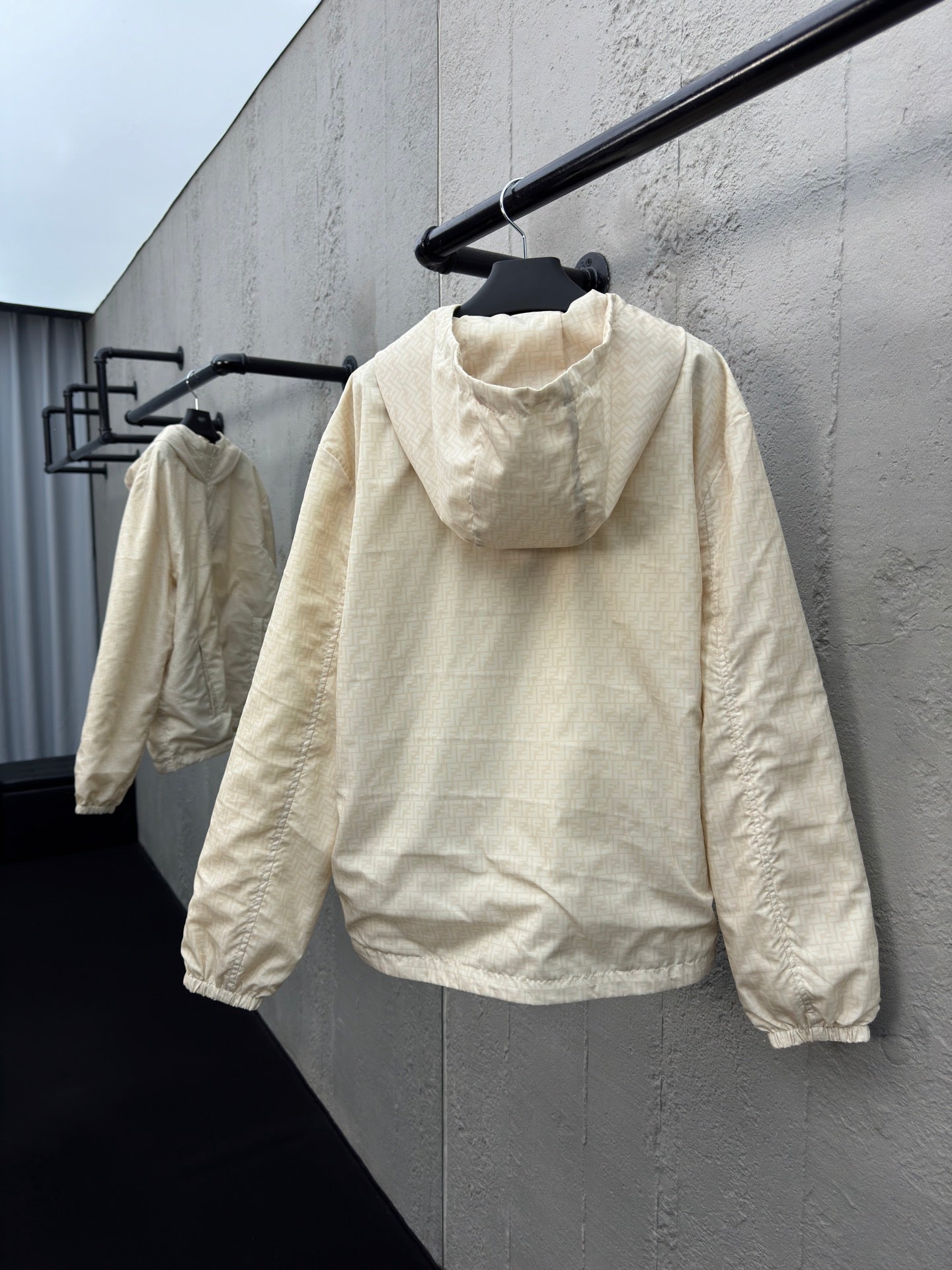 F Nylon windbreaker jacket with full logo