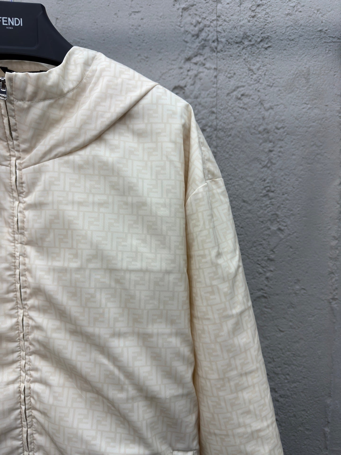 F Nylon windbreaker jacket with full logo