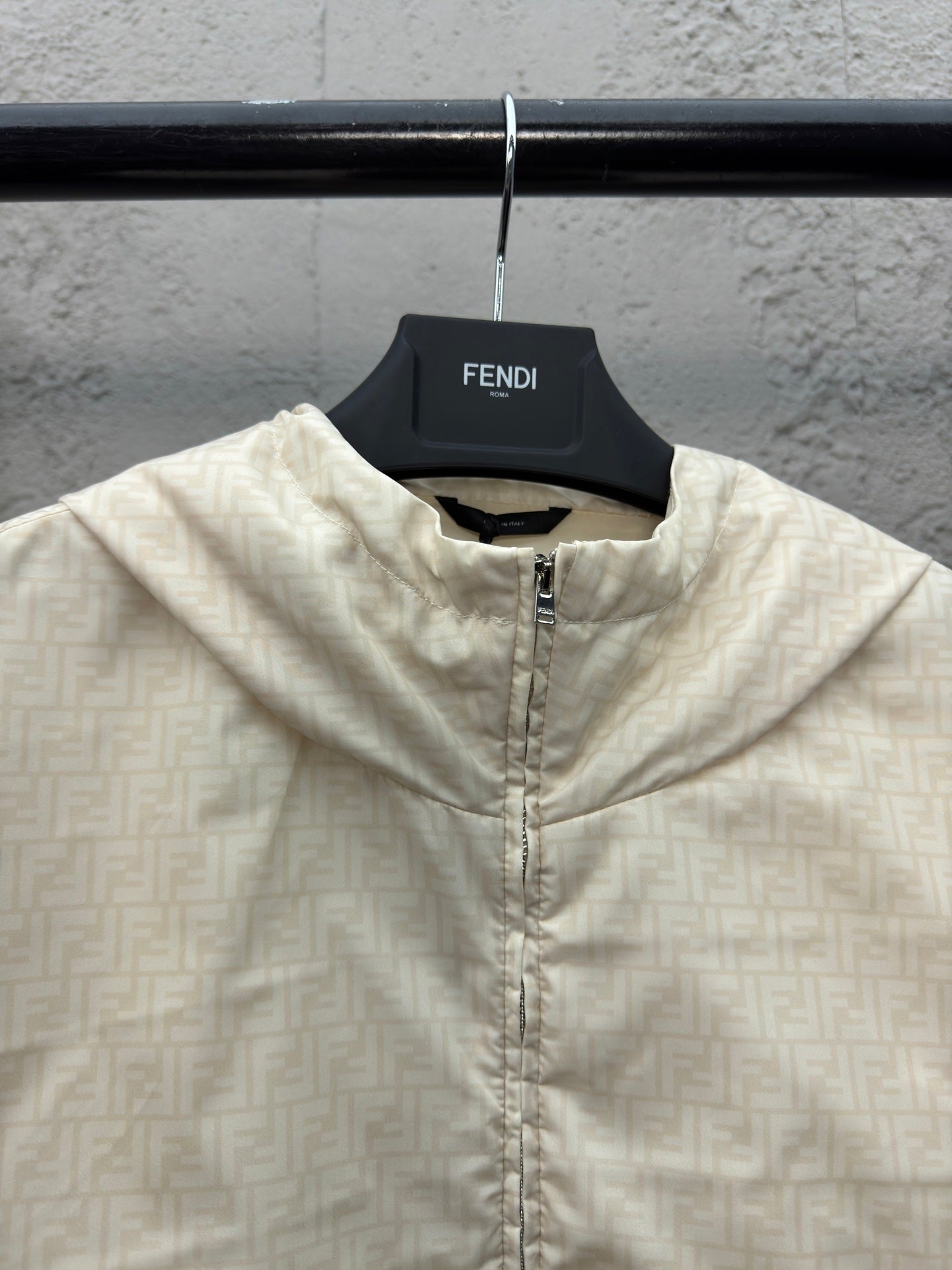 F Nylon windbreaker jacket with full logo
