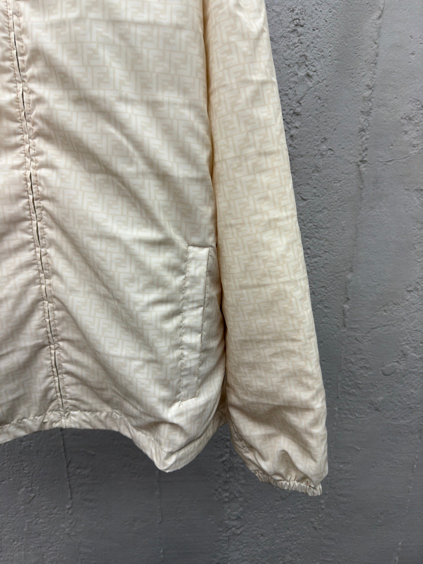 F Nylon windbreaker jacket with full logo