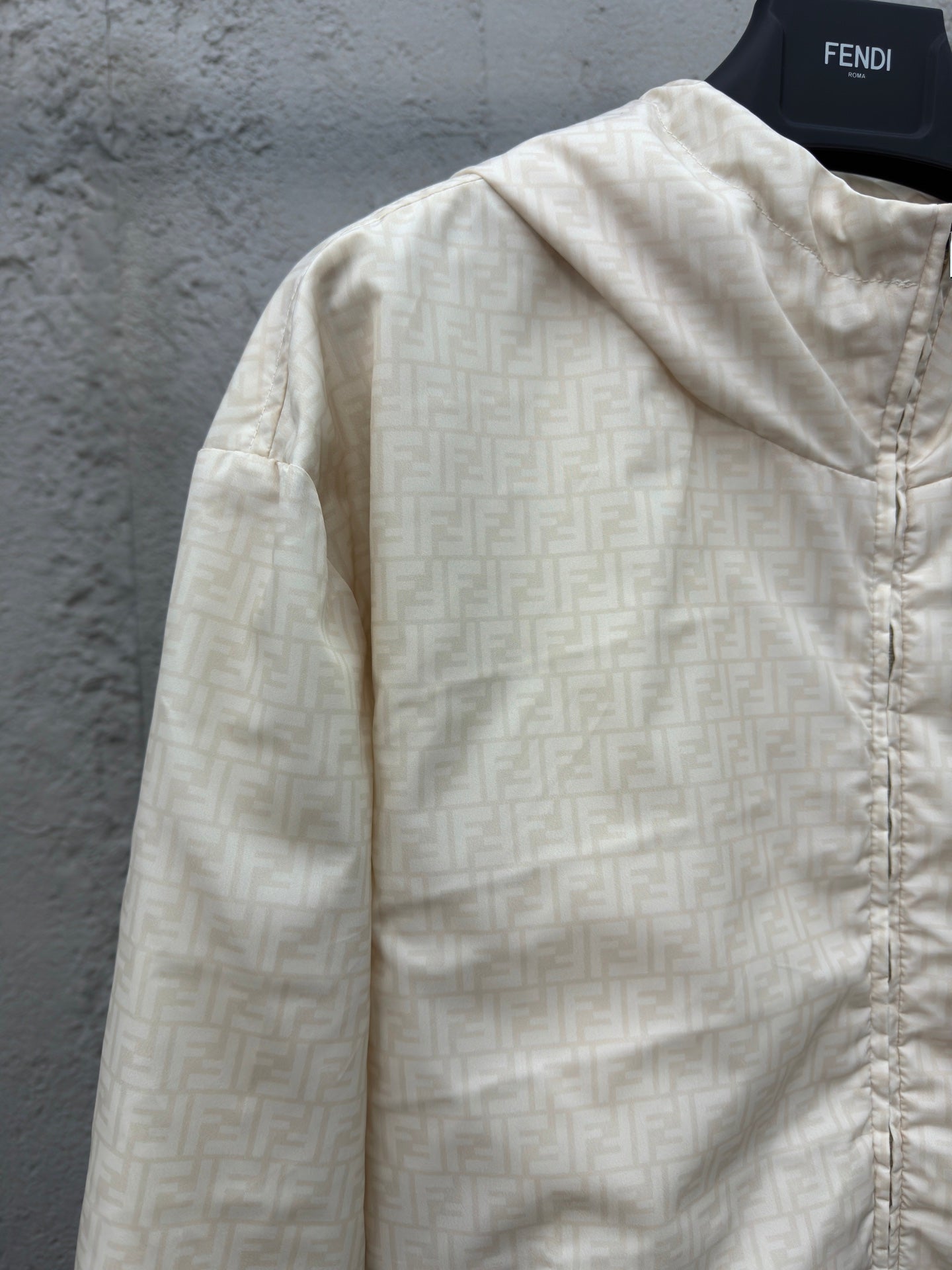 F Nylon windbreaker jacket with full logo